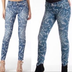 NWT Seven Jeans feather Print Leggings Size 28